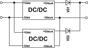 Схема параллельного включения DC/DC-преобразователей